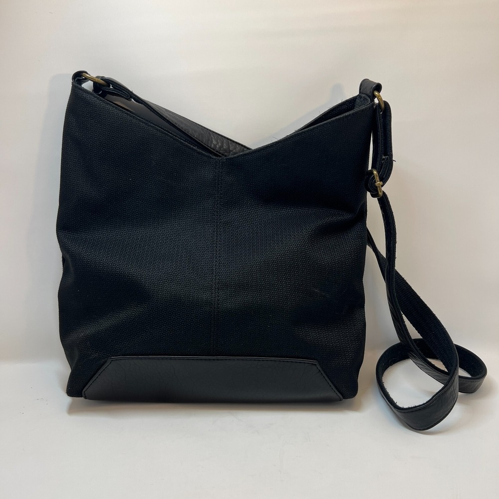 Pistil Black Easy Rider Purse Handbag Crossbody Women's V Shaped Snap Closure - Picture 6 of 12